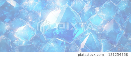 Blue diamond crystal beauty background 121254568