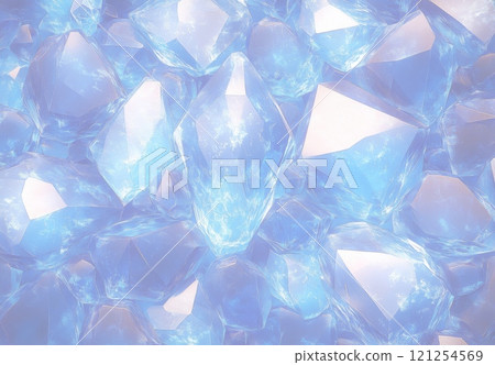 藍色鑽石水晶美女背景 121254569