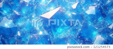 Blue diamond crystal beauty background 121254573