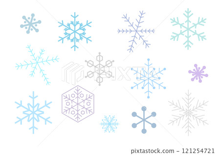 Various images of snowflakes Various images of snowflakes 121254721
