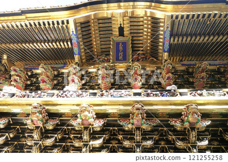 Nikko Toshogu Shrine, decorated in dazzling gold and brilliant colors, and Chuzenji Temple, located on the shores of Lake Chuzenji 121255258