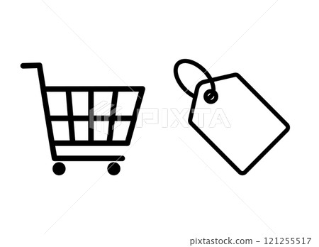 Shopping cart tag icon 121255517