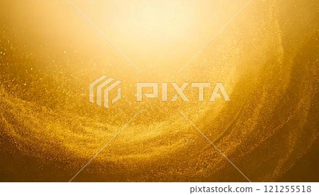 An abstract background of gold dust and light particles dancing in the wind 121255518