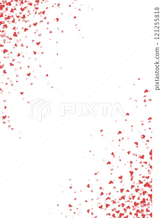 背景插畫素材與分散的心向量情人節白色背景 121255818