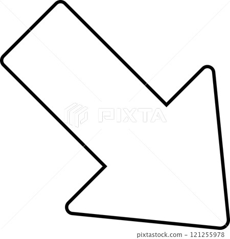 Down-right arrow icon Down-right arrow icon 121255978