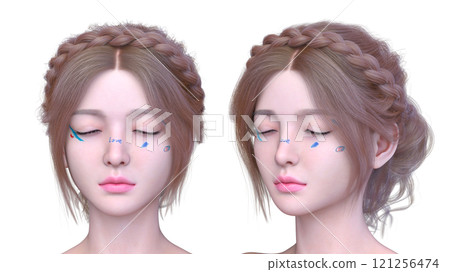 Close-up of a woman's face Close-up of a woman's face 121256474