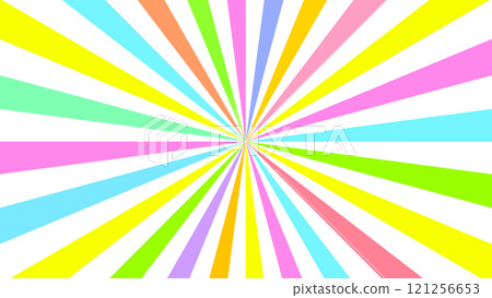 Concentrated lines, colorful, white background, transparent, 16:9 121256653