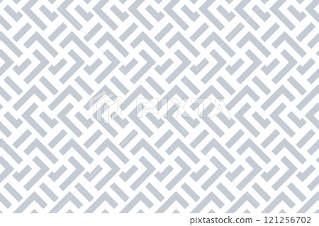 Abstract geometric pattern with stripes, lines. Seamless vector background. White and gray ornament. Simple lattice graphic design 121256702