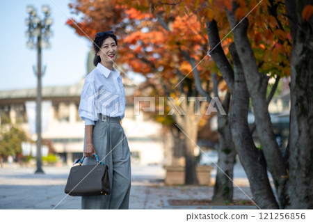 A middle-aged woman's lifestyle A middle-aged woman's lifestyle 121256856