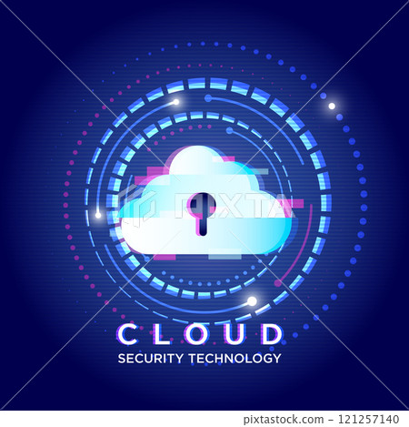 Cloud security technology concept abstract background 121257140