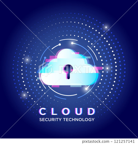 Cloud security technology concept abstract background 121257141