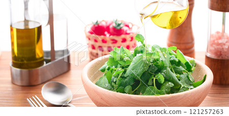 Simple watercress salad 121257263