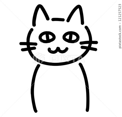 Illustration of a cat with its eyes open Illustration of a cat with its eyes open 121257523