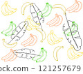 Cute banana illustration 121257679