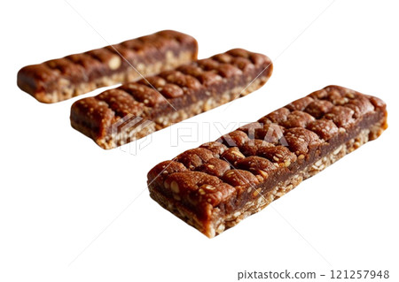 Group nuts energy bars on isolate white Group nuts energy bars on isolate white 121257948