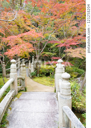 神戶市須磨區神戶迎賓館和舊西尾官邸的美麗庭園，秋葉燦爛 121258204