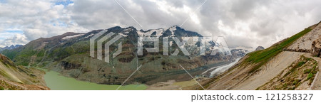 Breathtaking View of Pasterze Glacier and Lake in the Majestic Alps of Austria for Nature Lovers 121258327