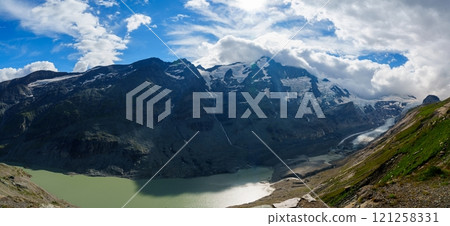 Stunning Panoramic View of the Pasterze Glacier, Austria s Longest Glacier in Hohe Tauern Mountains 121258331