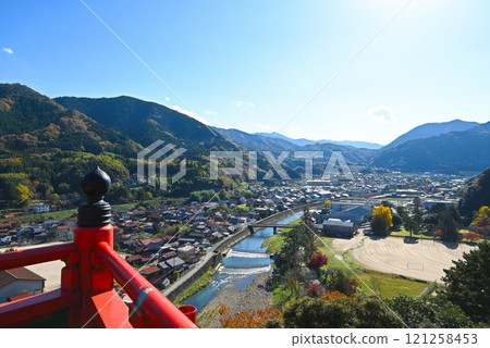 Tsuwano townscape as seen from Taikodani Inari Shrine [Shimane Prefecture/Tsuwano Town] 121258453