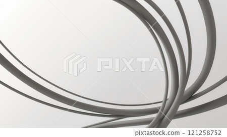 Abstract Gray Lines Creating a Dynamic Layered Texture. AI Generated 121258752