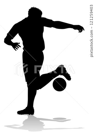 Soccer Football Player Male Silhouette Man 121259403