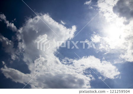 Beautiful clouds in the sky.  Pattern from clouds 121259504
