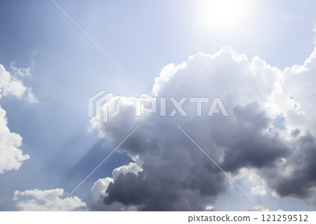 Beautiful clouds in the sky.  Pattern from clouds 121259512