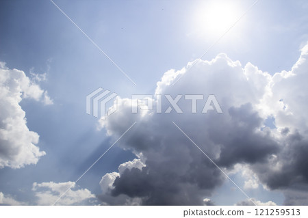 Beautiful clouds in the sky.  Pattern from clouds 121259513