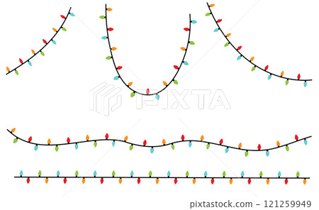 A colorful Christmas light bulb decoration. 121259949
