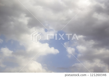 Clouds in the blue sky. A beautiful clouds against the blue sky background. Beautiful cloud pattern in the sky. Clouds in the blue sky. A beautiful clouds against the blue sky background. Beautiful cloud pattern in the sky. 121260346
