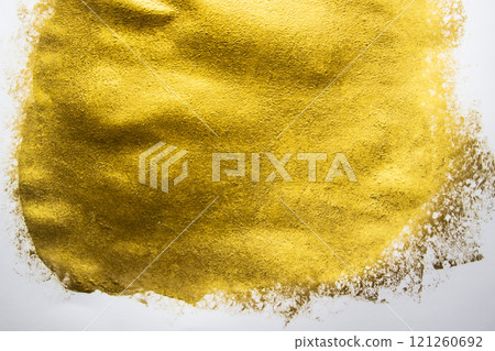 Abstract gold on the paper. A gold splatter against background. Abstract pattern for background can be used in design 121260692