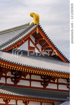 Yakushi-ji temple, one of the most famous ancient Buddhist temples in Japan, built in 680 AD in Nara, Japan 121260920