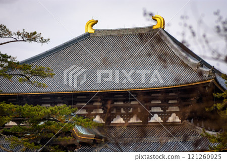 Todaiji Temple, one of most famous and historically significant Buddhist temples in Nara, Japan 121260925