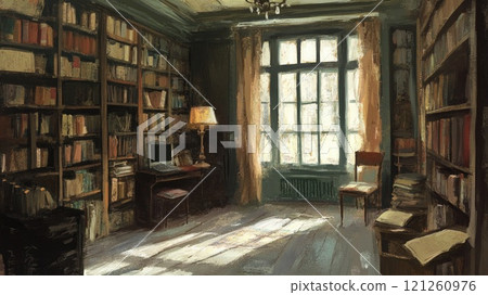 陽光書房裡的油畫_1 121260976