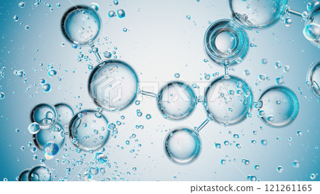Fluid Connections: A Molecular Dance of Translucent Bubbles 121261165