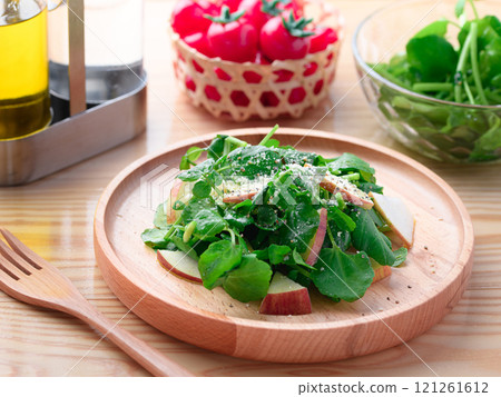 Watercress and apple salad Watercress and apple salad 121261612