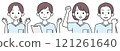 Illustration of young male and female nurses 121261640