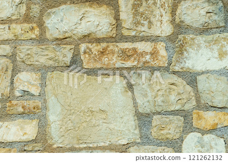 Wall made of stone bricks. Wall made of stone bricks. 121262132