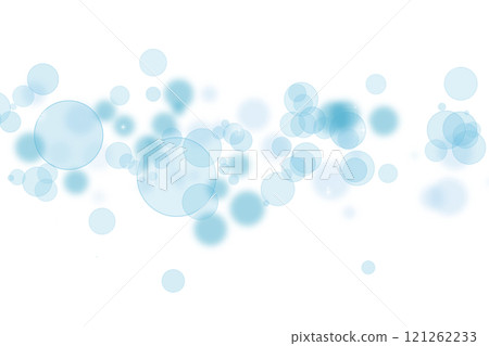 Sparkling blue and white bokeh ball background material 121262233