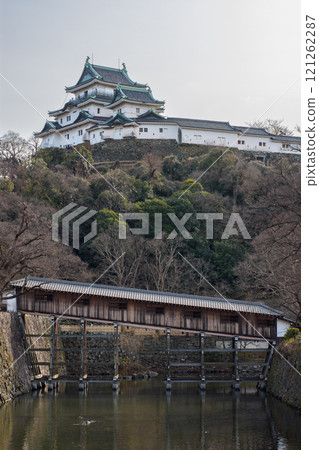 Wakayama castle, old historic Japanese castle in Wakayama city in Kansai region, Japan Wakayama castle, old historic Japanese castle in Wakayama city in Kansai region, Japan 121262287