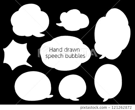 白色語音氣泡集 白色語音氣泡集 121262872