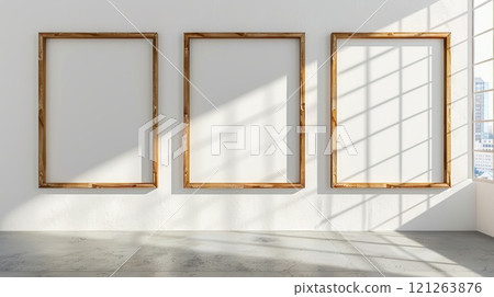 Frame mockup in modern home interior background. High quality illustration 121263876