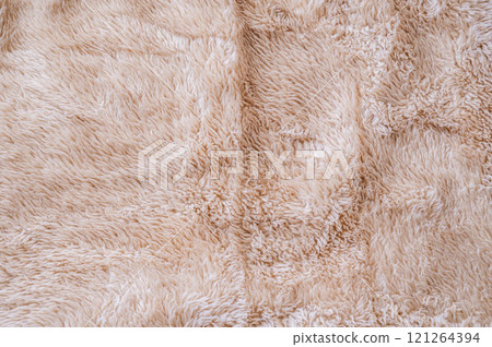Fur fabric: beige 121264394