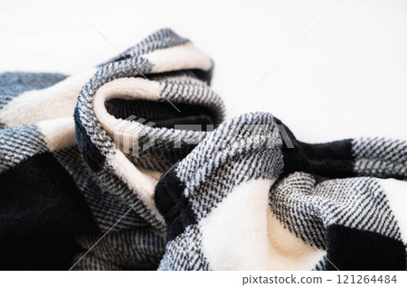 Checkered fur fabric 121264484