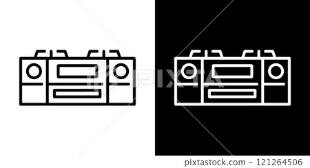 Gas stove simple line icon 121264506