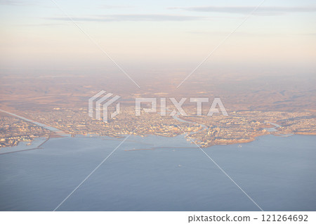 View of Kushiro from an airplane, Hokkaido 121264692