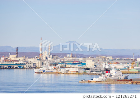 View of Kushiro Port and Mount Oakan, Hokkaido View of Kushiro Port and Mount Oakan, Hokkaido 121265271