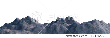 Grey alien planet surface, 3D space moon desert rocks background nature mountain dry hill landscape. Grey alien planet surface, 3D space moon desert rocks background nature mountain dry hill landscape. 121265609