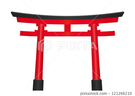 Daiwa torii, traditional Japanese gate commonly found at Shinto shrine entrances, marking symbolically the transition from the mundane to the sacred. Spot where kami are welcomed, and travel through. 121266210