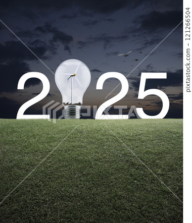 Happy new year 2025 ecological cover concept Happy new year 2025 ecological cover concept 121266504
